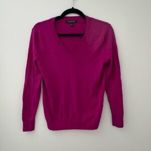 Banana Republic Fuchsia V-Neck Sweater